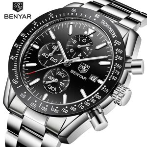 BENYAR montres étanches Top marque mouvement hommes montres à Quartz horloge de luxe décontracté hommes montre de Sport - Publicité