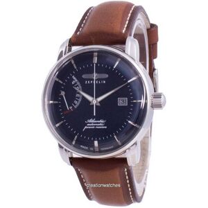 Atlantik Blue Dial Leather Strap Automatic 8462-3 84623 Montre Homme