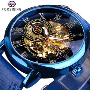 Montres Homme Mode Casual Classique Populaire Bleu Manuel Mécanique Montre GMT838-12-W