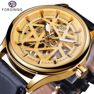 Forsing Montre Homme Mode Casual Classique Populaire Évider Montre Mécanique