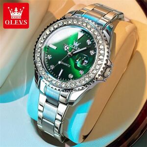 OLEVS Original diamant cadran montre à Quartz pour femmes mode dames montres en acier inoxydable étanche lumineux montre-bracelet pour femmes - Publicité