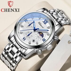 Chenxi Nouvelle montre pour hommes de luxe de marque supérieure avec boîte calendrier multifonction pour hommes montres à Quartz lumineuses étanches pour hommes - Publicité