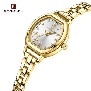 Montre pour Femme Étanche en Acier Inoxydable Or Montre-Bracelet Décontractée 5035