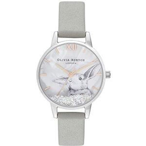 Olivia Burton Montre Analogique à Quartz pour Femme avec Bracelet en Cuir Gris - Publicité