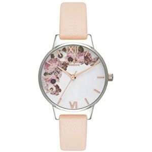 Olivia Burton Montre Analogique à Quartz pour Femme avec Bracelet en Cuir Rosé - Publicité