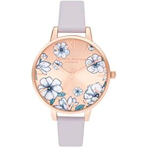 Olivia Burton Montre Analogique à Quartz pour Femme avec Bracelet en Cuir Violet - Publicité