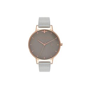 Olivia Burton Montre Analogique à Quartz pour Femme avec Bracelet en Cuir Gris - Publicité