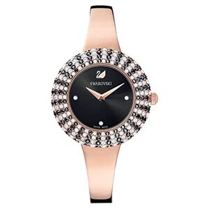 Swarovski Montre Crystal Rose, Bracelet en Métal, Noir, Pvd Doré Rose - Publicité