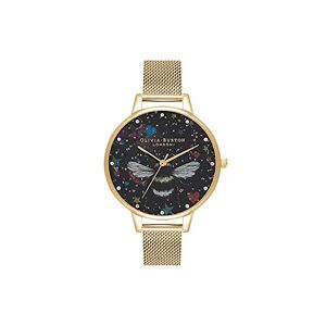 OLIVIA BURTON Night Garden OB16WG85 Montre pour femme avec cadran blanc nacré et imprimé noir et pierre – Bracelet blanc nacré et imprimé noir et pierre, Blanc de perle mère et imprimé noir et pierre, - Publicité