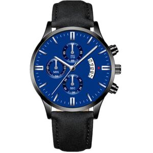 JOATVEE Montre en Cuir Calendrier d’Affaires Simple et décontracté pour Hommes Montre de Mode Classique Cinq Calendriers Aiguilles Lumineuses étanches avec Montre à Quartz Date - Publicité