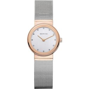 BERING Damen Uhr Quarz Movement Classic Collection mit Edelstahl und Saphirglas 10126-XXX Armbandsuhren Wasserdicht: 5 ATM Argent/Or Rose, 26 - Publicité