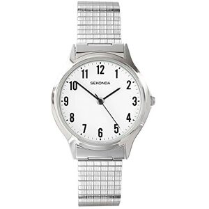 Sekonda  Montre Homme Quartz Analogique Bracelet Acier Inoxydable Argent - Publicité