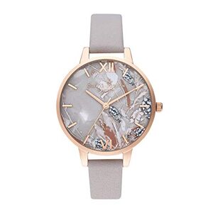 Olivia Burton Montre Analogique à Quartz pour Femme avec Bracelet en Cuir Gris - Publicité