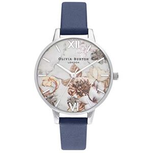 Olivia Burton Montre Analogique à Quartz pour Femme avec Bracelet en Cuir Bleu Marin - Publicité