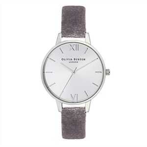 Olivia Burton Montre Analogique à Quartz pour Femme avec Bracelet en polyester Gris - Publicité