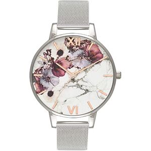 Olivia Burton Montre Analogique à Quartz pour Femme avec Bracelet milanais en Acier Inoxydable argenté - Publicité