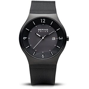 BERING Herren Uhr Solar Movement Solar Collection mit Edelstahl und Saphirglas 14440-XXX Armbandsuhren Wasserdicht: 5 ATM Noir, 40 - Publicité