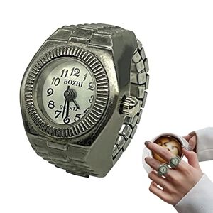 BIGUD Montre À Doigt Vintage, Montre Analogique Étanche avec Anneau À Quartz, Montre À Doigt pour Femme avec Bracelet Rétractable, Style Pointeur en Acier Inoxydable, Montre À Quartz Rose Bronze Rétro - Publicité