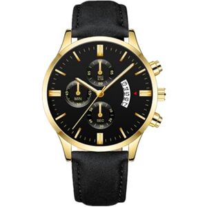 JOATVEE Montre en Cuir Calendrier d’Affaires Simple et décontracté pour Hommes Montre de Mode Classique Cinq Calendriers Aiguilles Lumineuses étanches avec Montre à Quartz Date - Publicité