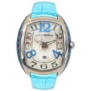 Chronotech CT.7998L/01 Montre Femme Quartz Analogique Bracelet Cuir Bleu - Publicité