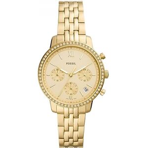 Fossil Montre pour femmes Neutra, mouvement chronographe, boîtier en acier inoxydable doré de 36 mm avec bracelet en acier inoxydable, - Publicité