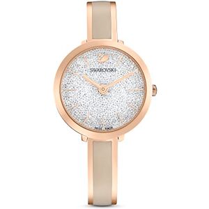 Swarovski Montre Crystalline delight, Cristaux Blancs et Plaqué Ton Or Rose, Gris - Publicité