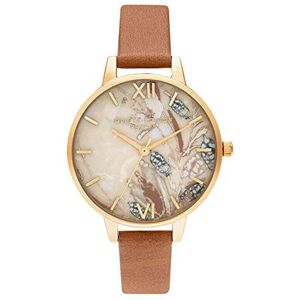 Olivia Burton Montre Analogique à Quartz pour Femme avec Bracelet en Cuir Marron - Publicité