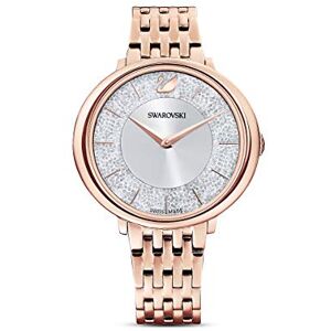 Swarovski Montre Crystalline Chic, Bracelet en métal, Ton or rose, PVD doré rose - Publicité