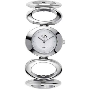 Clips  Montre Femme Quartz Analogique Bracelet Alliage Argent - Publicité