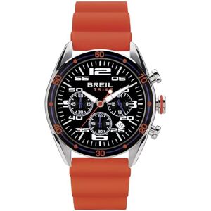 Breil Men's Watch Men's Score Mono-Color Dial Black Movement Chrono Quartz et Orange Silicone Strawberry - Publicité