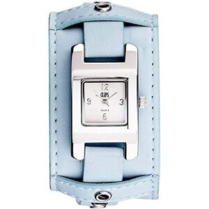 Clips  Montre Femme Quartz Analogique Bracelet Cuir Bleu - Publicité