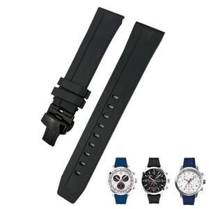 EZZON Bracelet de montre en caoutchouc silicone 20 mm 19 mm 21 mm 22 mm pour Tissot Le Locle T006 T114 PRC200 Bracelet étanche avec boucle papillon, 19mm, Agate - Publicité