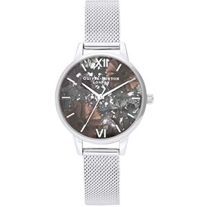 Olivia Burton Montre Analogique à Quartz pour Femme avec Bracelet en Acier Inoxydable Argenté - Publicité