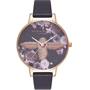 Olivia Burton Montre Analogique à Quartz pour Femme avec Bracelet en Cuir Noir - Publicité