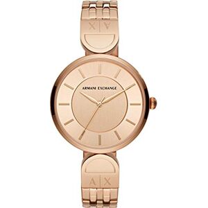 Armani Exchange Montre pour Femme, Mouvement à Trois Aiguilles, Boîtier en Acier Inoxydable or Rose de 38 mm avec Bracelet en Acier Inoxydable, - Publicité