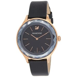 Swarovski Montre Octea Nova, Bracelet en cuir, noir, PVD doré rose - Publicité