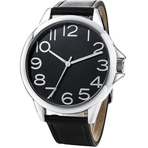 NUOVO Montre Homme pour Grand Cadran Numérique en Cuir étanche Chiffres Arabes Classique Montre à Quartz pour Homme - Publicité