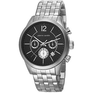 Pierre Cardin Troca Montre à Quartz pour Homme avec Cadran Noir chronographe Affichage et Bracelet en Acier Inoxydable Argenté Pc106591 F08 - Publicité