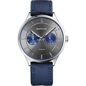 BERING Hommes Analogique Quartz Titanium Collection Montre avec Bracelet en Nylon & Verre Saphir - Publicité