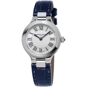 OUTLET -Montre Frederique Constant femme acier cuir bleu