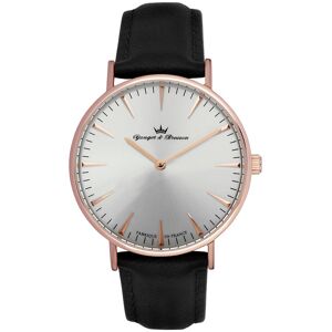 YONGER & BRESSON OUTLET -Montre Yonger et Bresson femme acier rose cuir