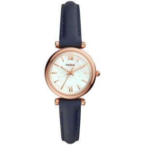 Montre Fossil femme acier dorÃ© rose cuir bleu- MATY - Publicité