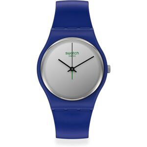 Montre Swatch mixte plastique bleu- MATY - Publicité