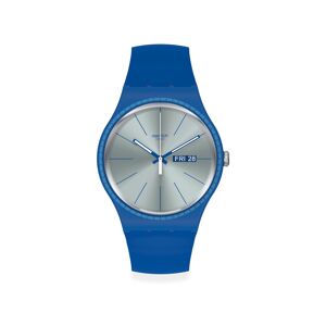 Montre Swatch mixte plastique et silicone bleu- MATY