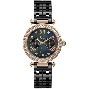 OUTLET -Montre Guess Collection femme acier dorÃ© rose cÃ©ramique noire