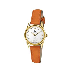 Montre Lip femme acier dorÃ© bracelet cuir orange- MATY