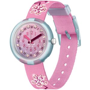 Montre Flik Flak enfant matériaux biosourcés rose fleur- MATY - Publicité