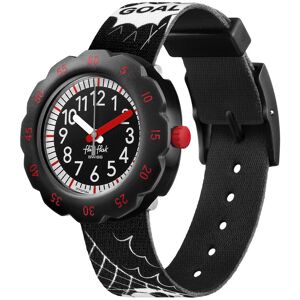 Montre Flik flak Move your body enfant plastique bisourcé bracelet tissu recyclé noir goal- MATY - Publicité