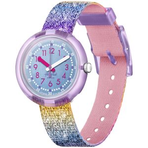 Montre FLIK FLAK Shine Bright Christmas enfant bracelet tissu recyclé rose- MATY - Publicité