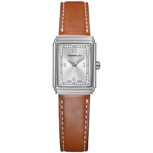 Montre HERBELIN Art Deco femme analogique acier bracelet cuir marron- MATY